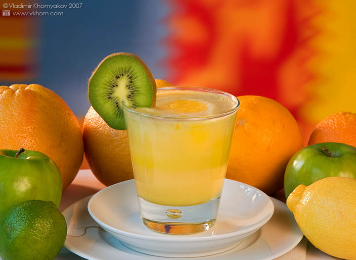 Magnificent five (fresh from five types of fruit)
