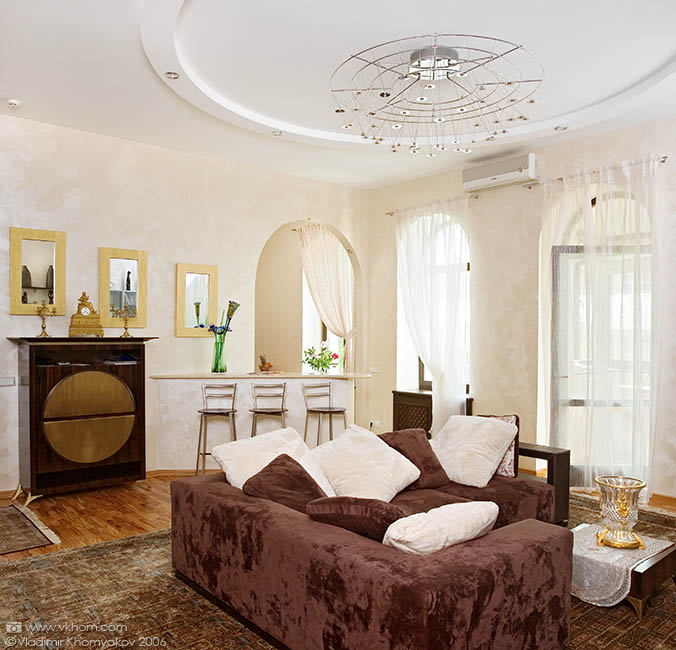 The living room in 