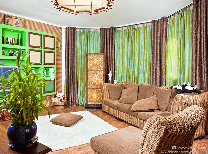 The living room in 
