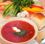 Український борщ з пампу?ками
