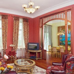 The living room in eclectic style