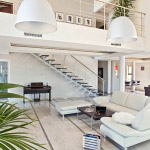 Snow-white living room in modern style (2)